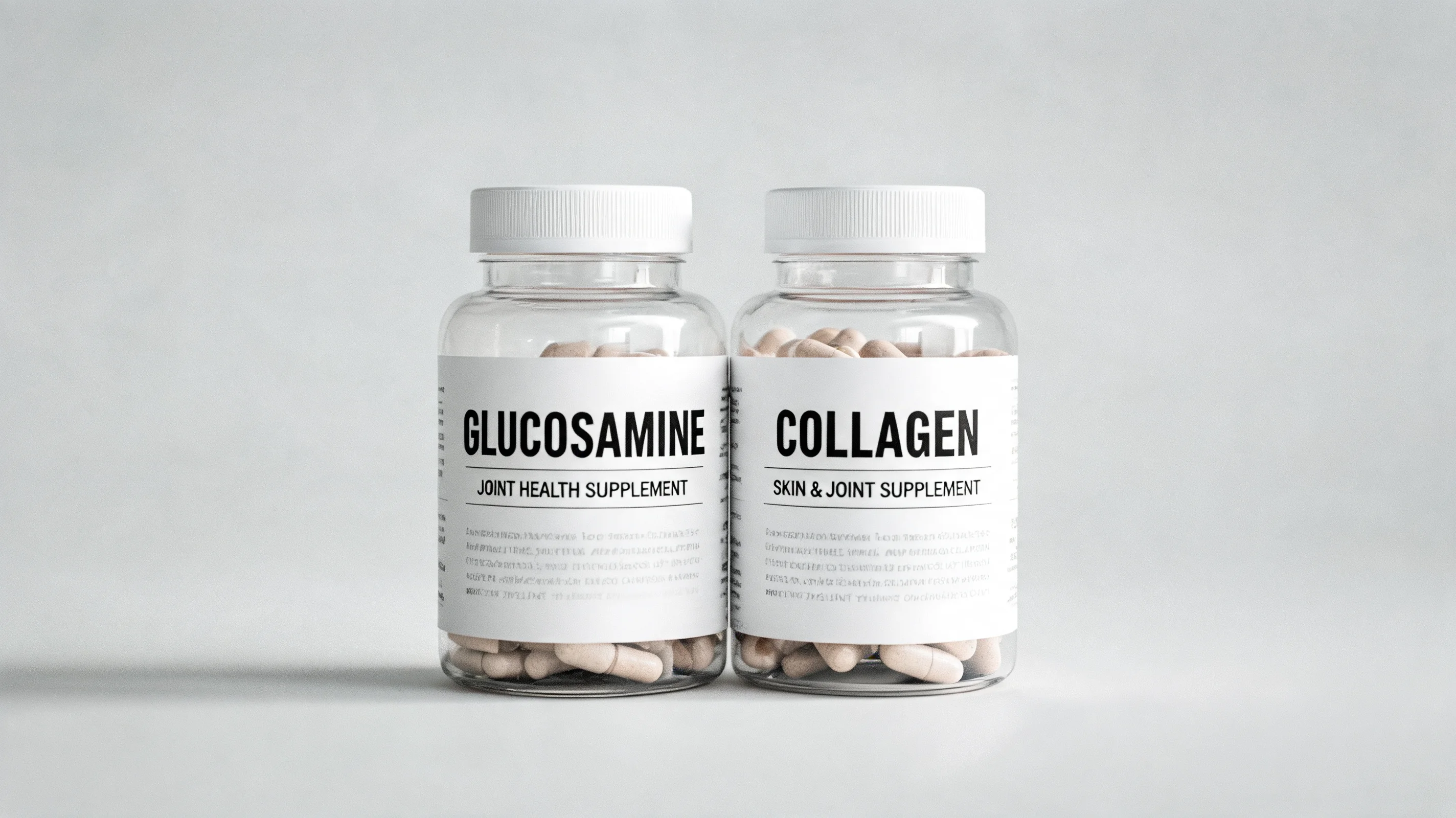 Glucosamine capsules and collagen powder comparison